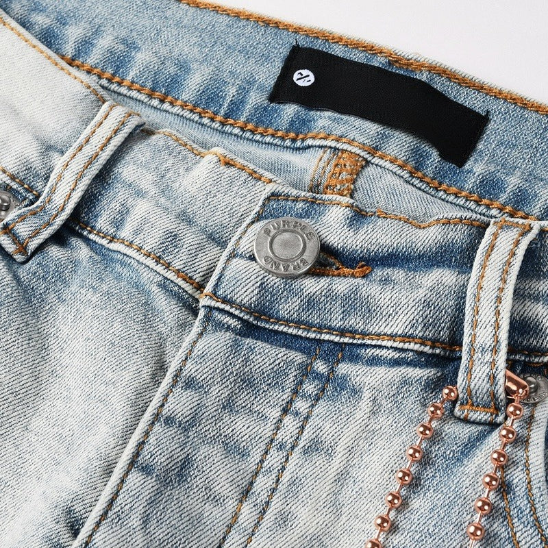 Purple brand Jeans High-quality pure cotton streetwear trousers line