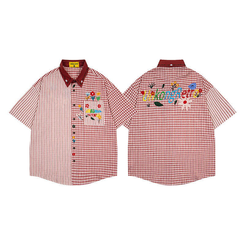 Unisex vintage T-shirt Polo shirt with a stand-up collar