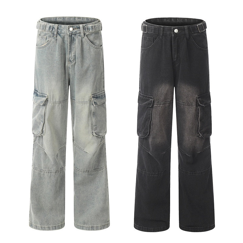 American-style streetwear harem pants Relaxed baggy paneled street fit