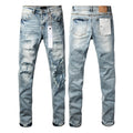 Purple brand Jeans High-quality pure cotton streetwear trousers Hole