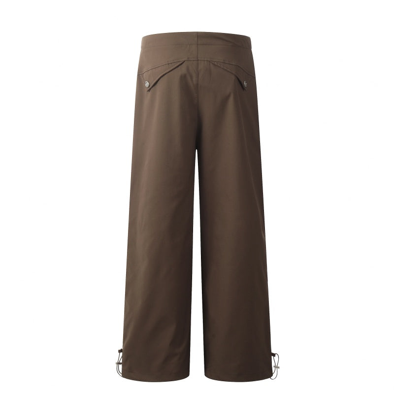 American-style streetwear harem pants Adjustable ankle drawstring hem detail