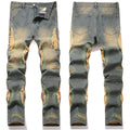 Mens Fashion Jeans Destroy embroidery thread balls 5721# Pure cotton high quality