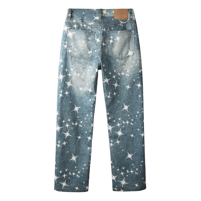 purple brand jeans Rhinestones #9141