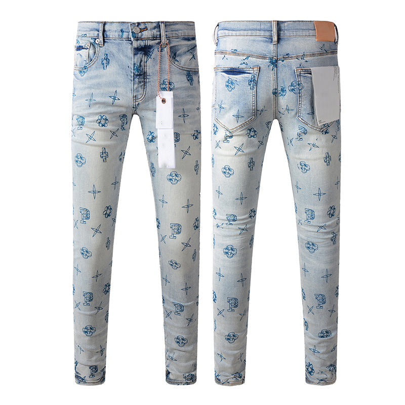 purple brand jeans Pure Cotton High Street Trend