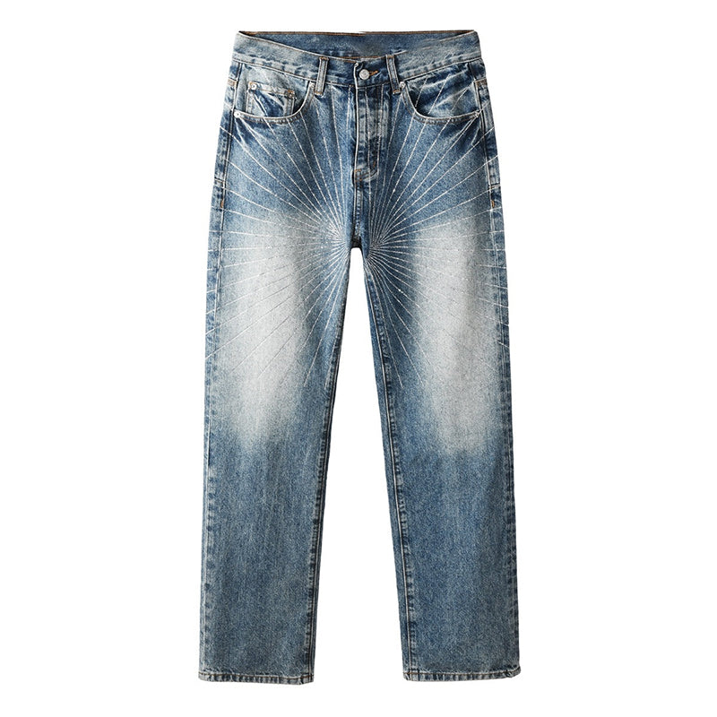 purple brand jeans Rhinestones #9138