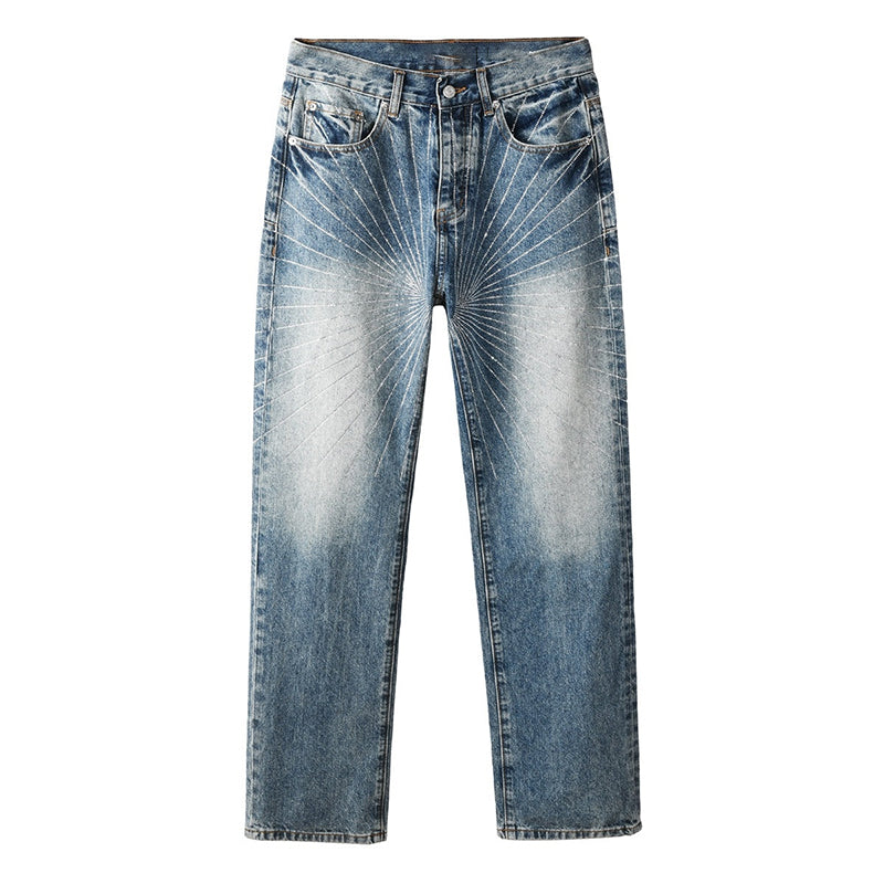 purple brand jeans Rhinestones #9138