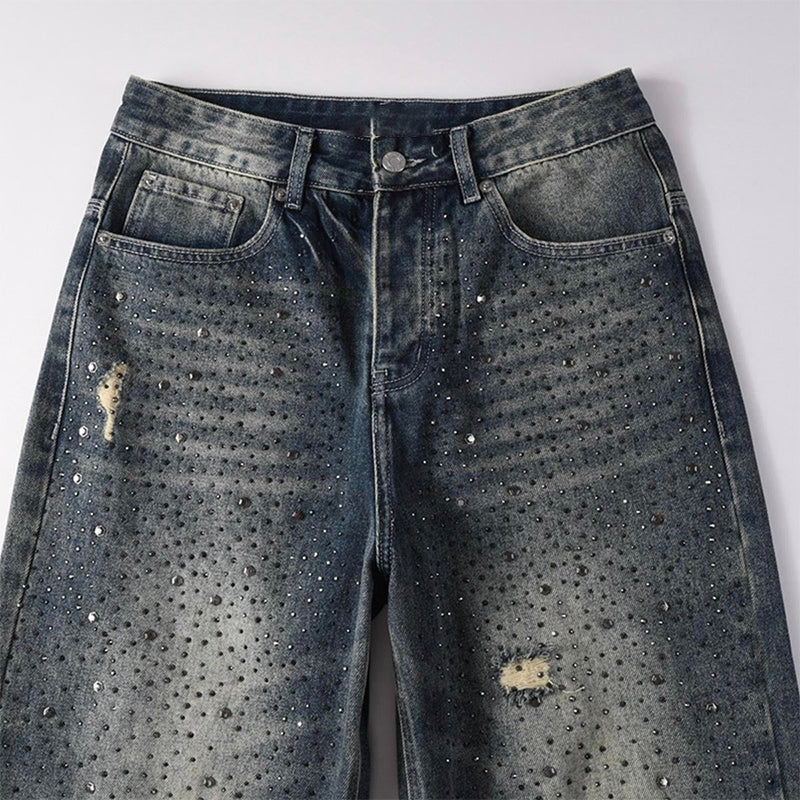 purple brand jeans Rhinestones #9131