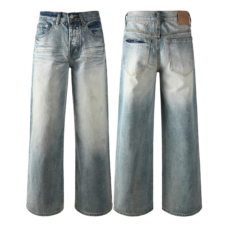 purple brand jeans Rhinestones #103