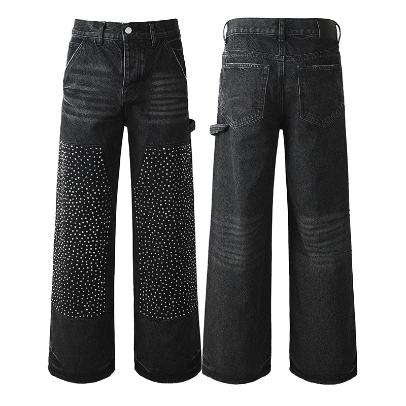 purple brand jeans Rhinestones #104
