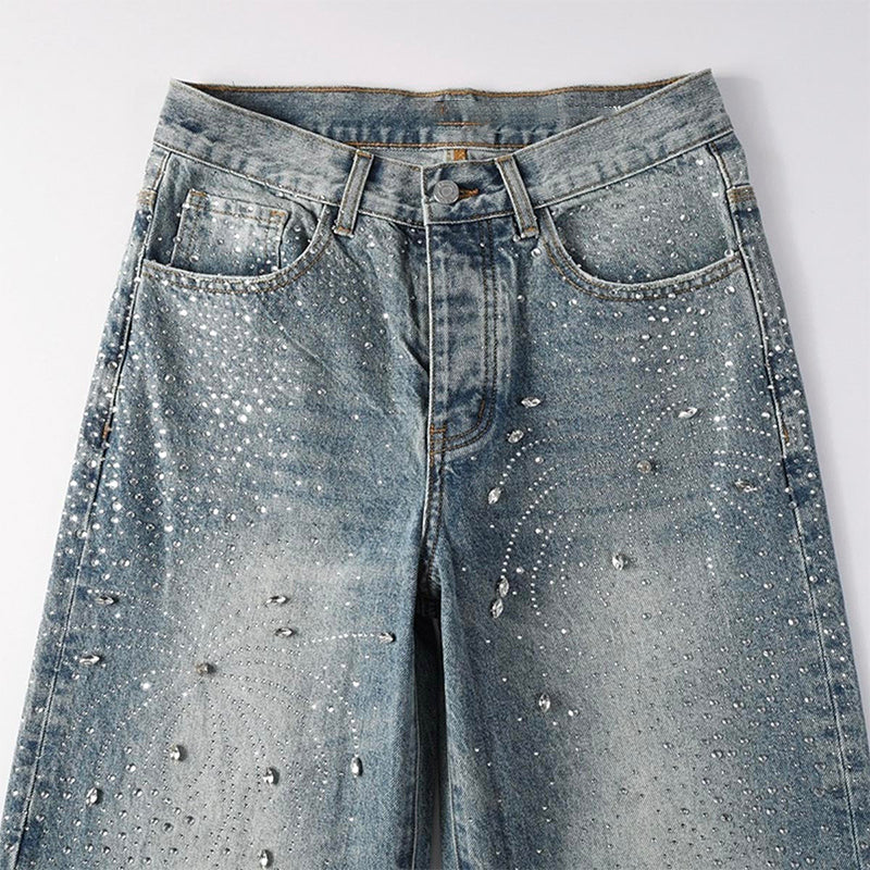 purple brand jeans Rhinestones #9133