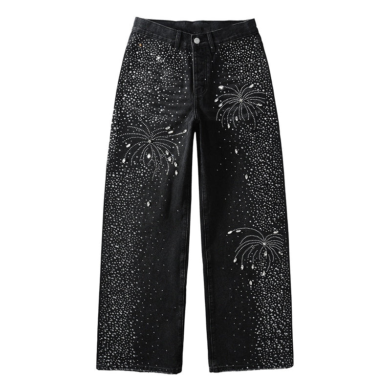 purple brand jeans Rhinestones #9125