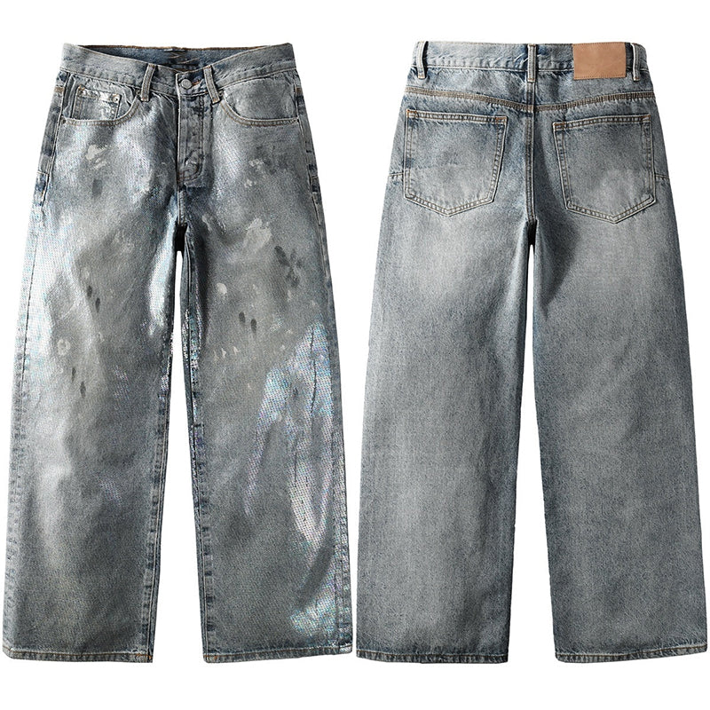 purple brand jeans Rhinestones #108