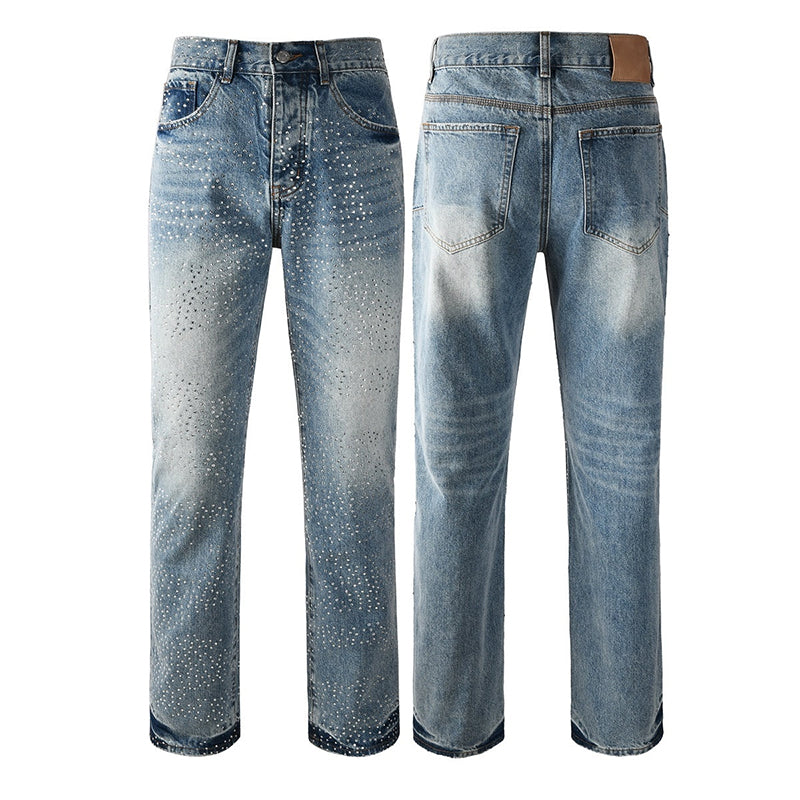 purple brand jeans Rhinestones #9137