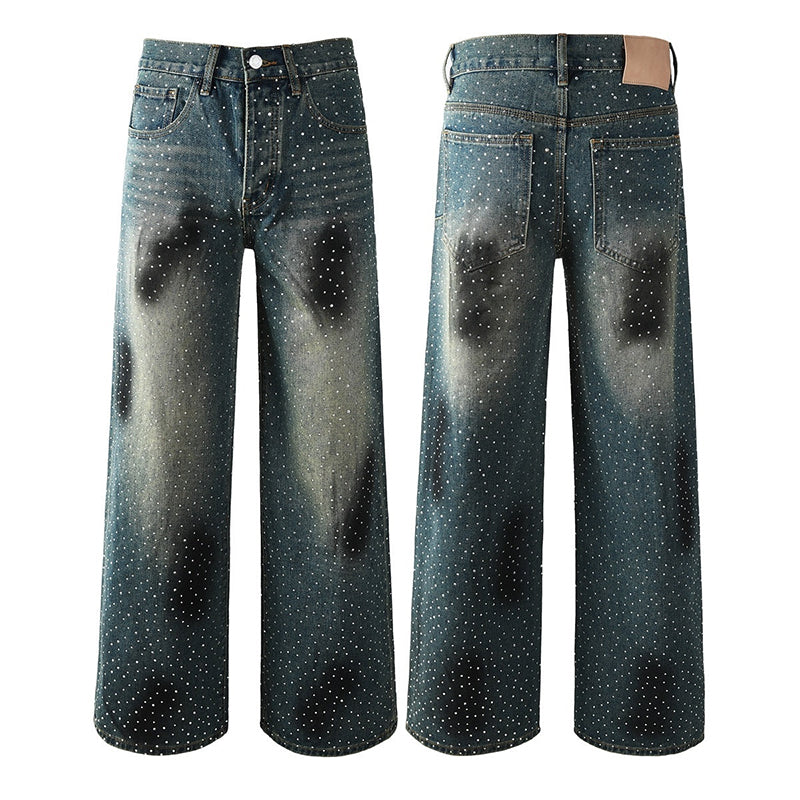 purple brand jeans Rhinestones #106