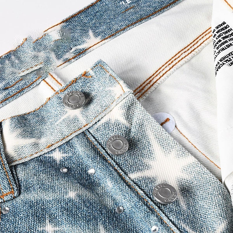 purple brand jeans Rhinestones #9141