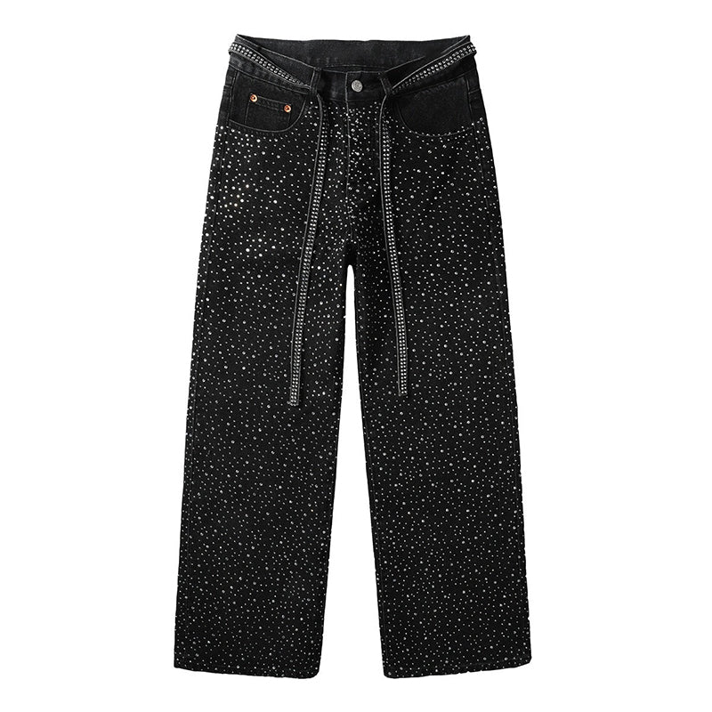purple brand jeans Rhinestones #9128