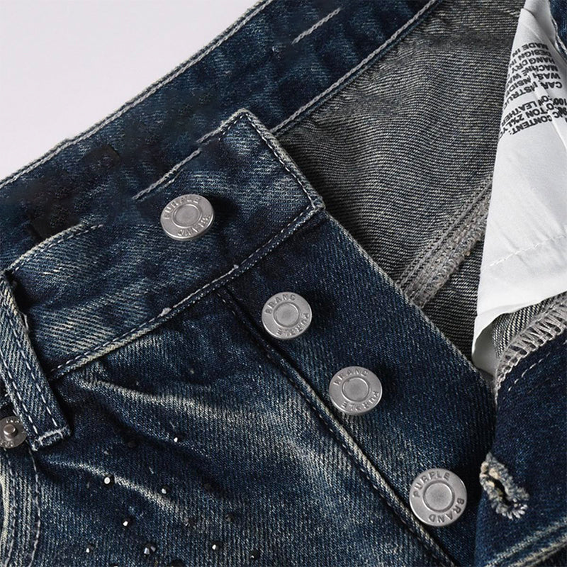 purple brand jeans Rhinestones #9131