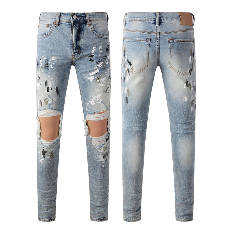purple brand jeans Pure Cotton High Street Trend