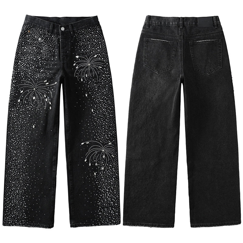 purple brand jeans Rhinestones #9125