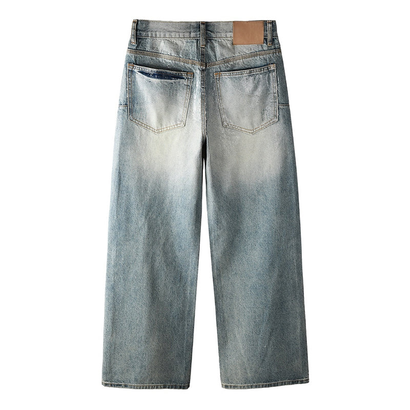 purple brand jeans Rhinestones #103
