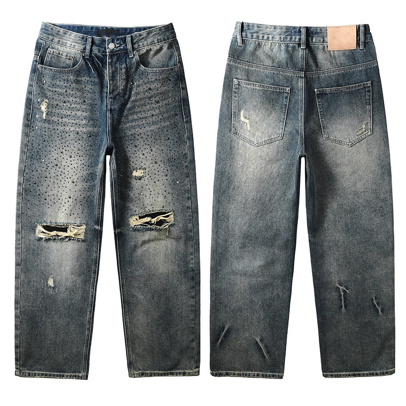 purple brand jeans Rhinestones #9131