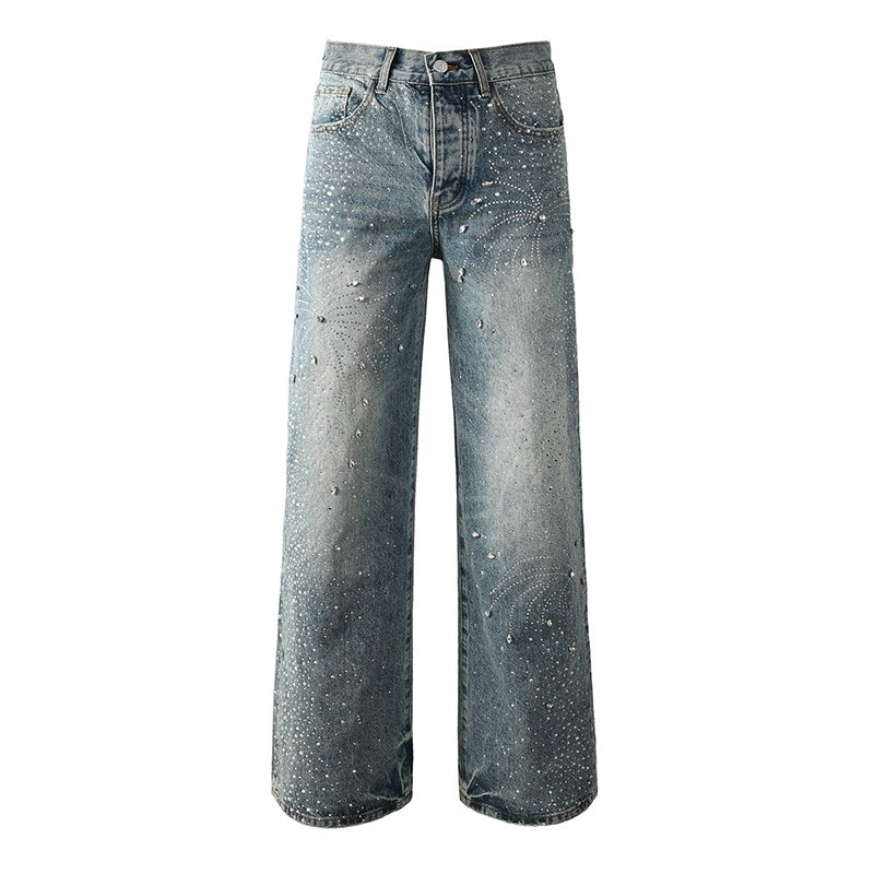 purple brand jeans Rhinestones #9133