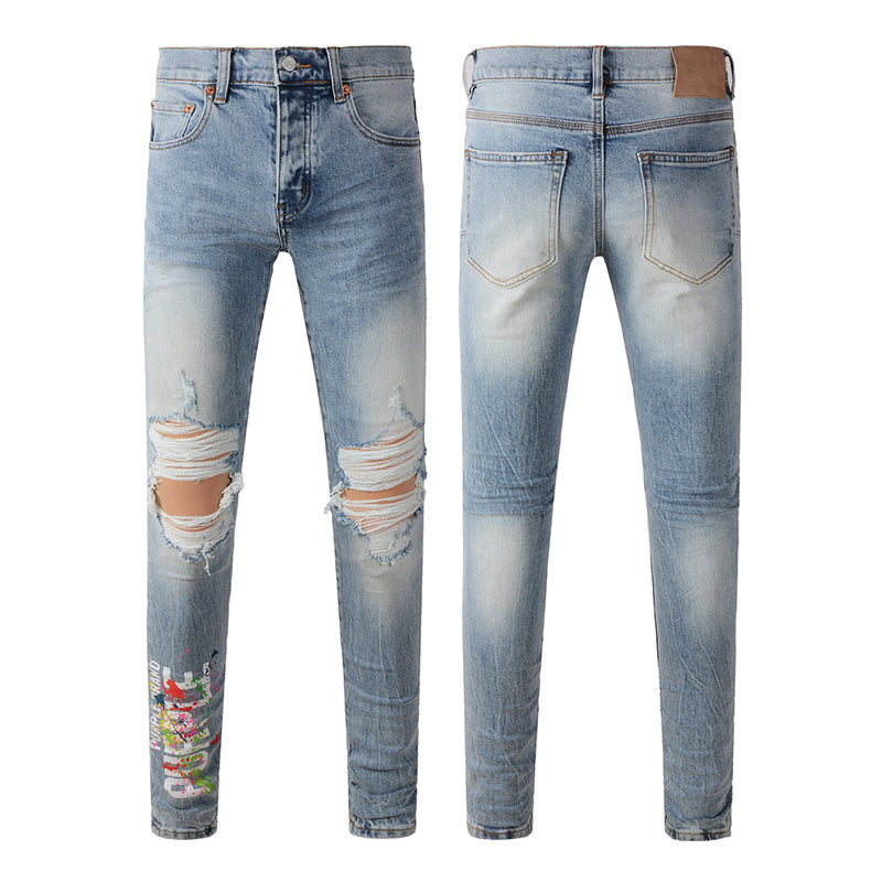 purple brand jeans Pure Cotton High Street Trend