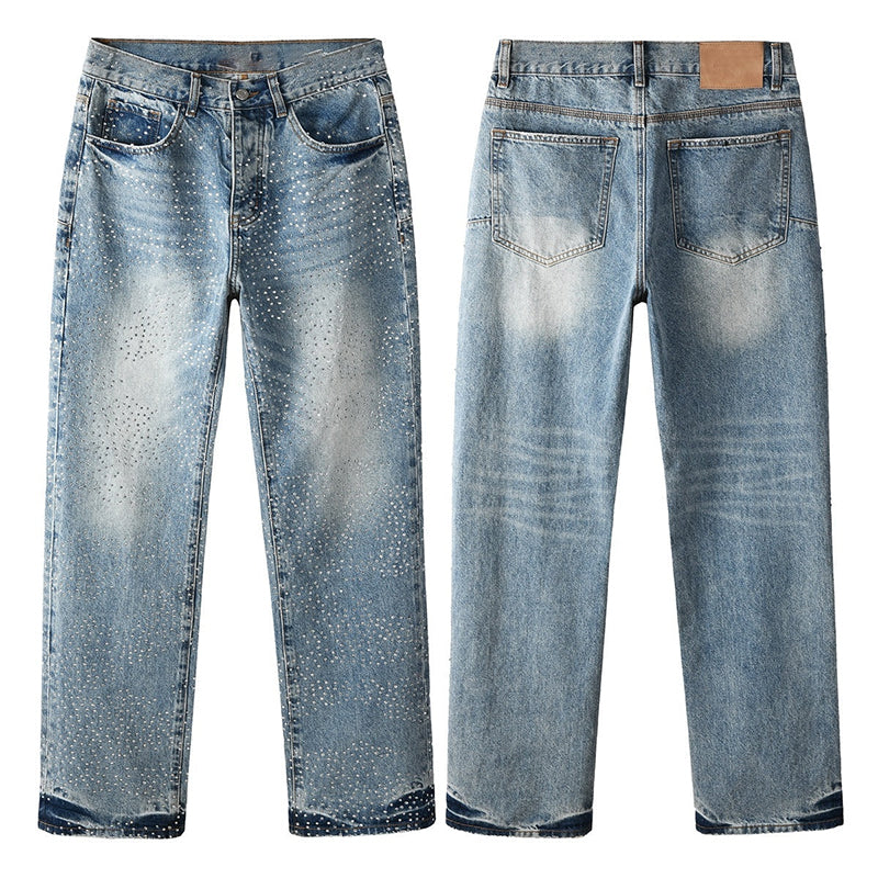 purple brand jeans Rhinestones #9137