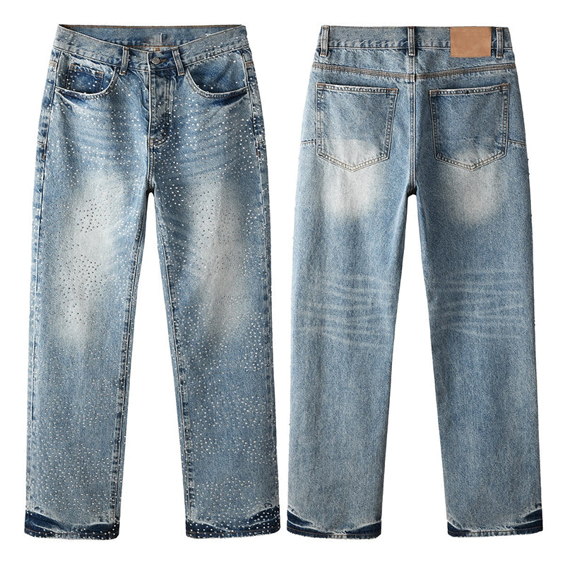 purple brand jeans Rhinestones #9137