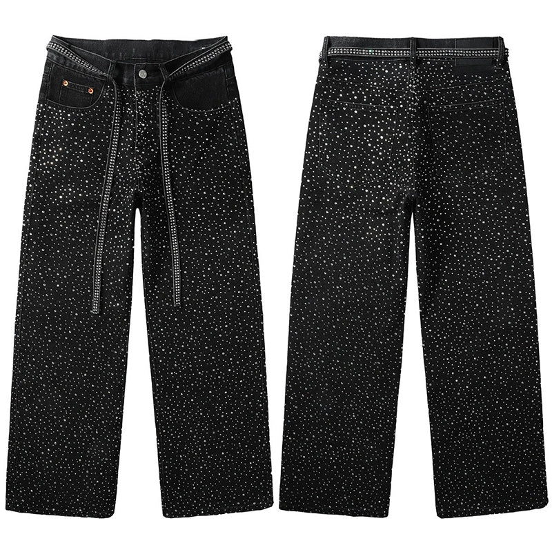 purple brand jeans Rhinestones #9128