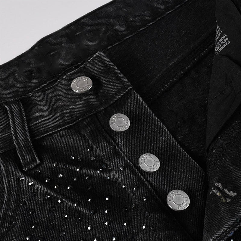 purple brand jeans Rhinestones #105