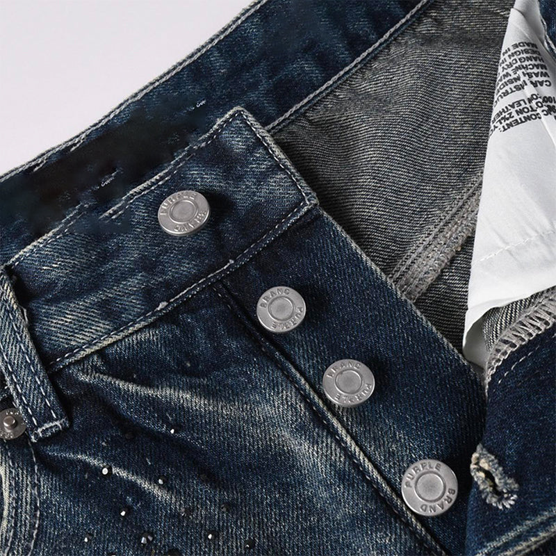 purple brand jeans Rhinestones #9131