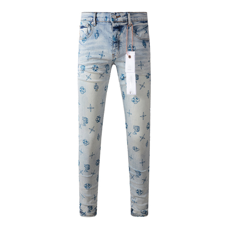 purple brand jeans Pure Cotton High Street Trend