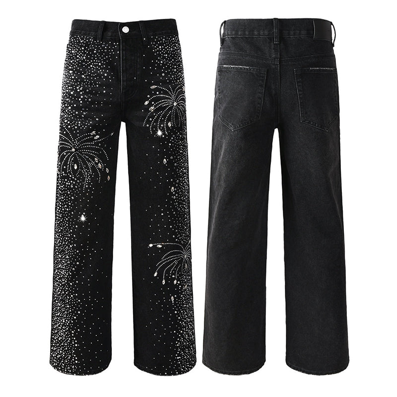 purple brand jeans Rhinestones #9125