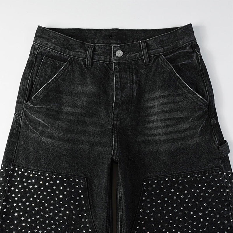 purple brand jeans Rhinestones #104