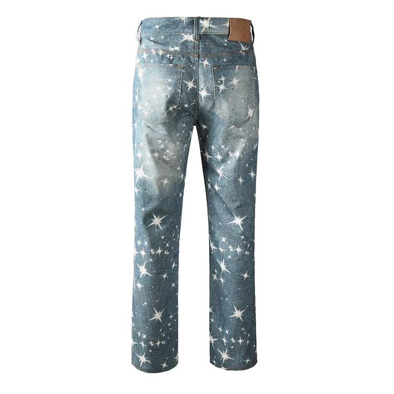 purple brand jeans Rhinestones #9141