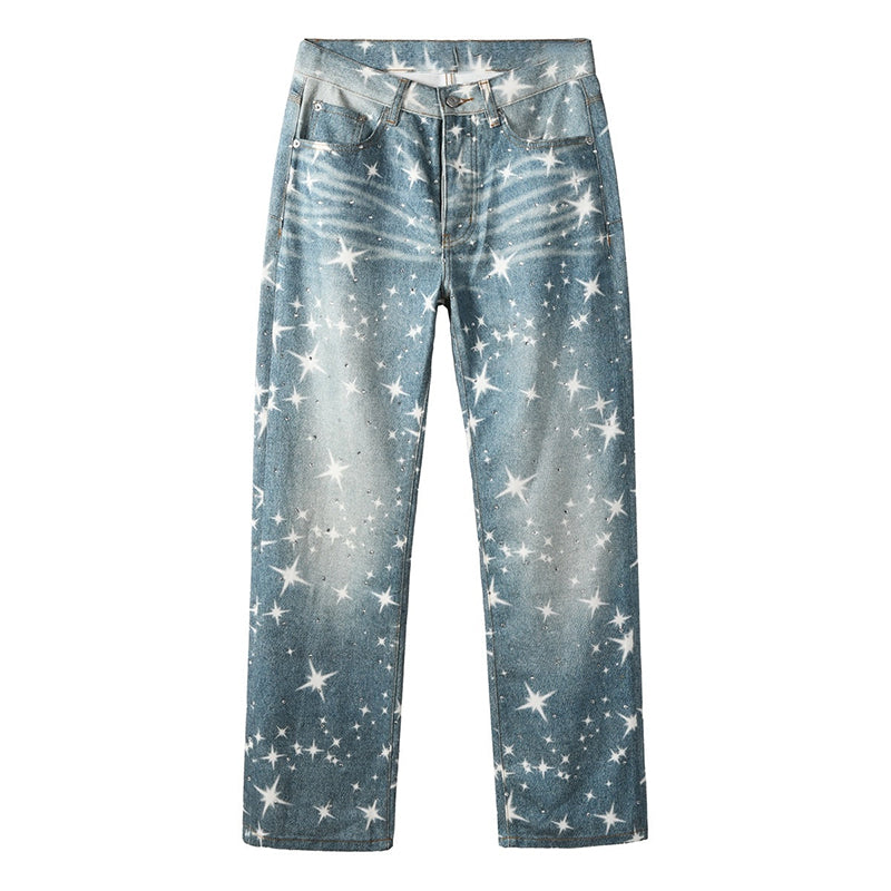 purple brand jeans Rhinestones #9141