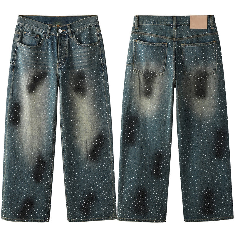 purple brand jeans Rhinestones #106