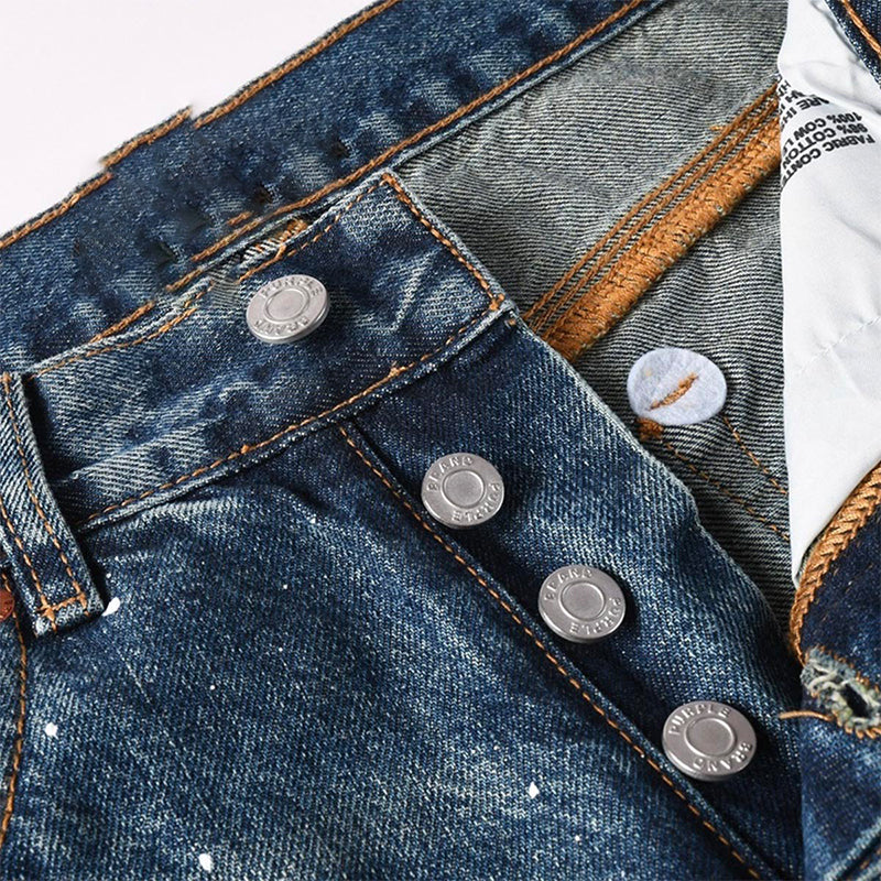 purple brand jeans Rhinestones #9139