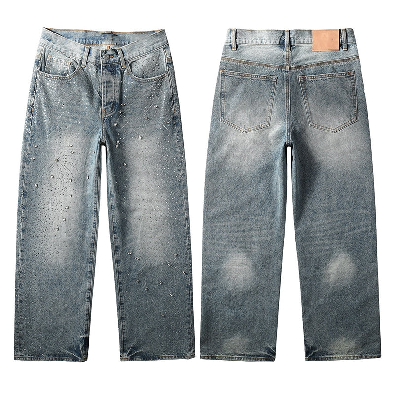 purple brand jeans Rhinestones #9133