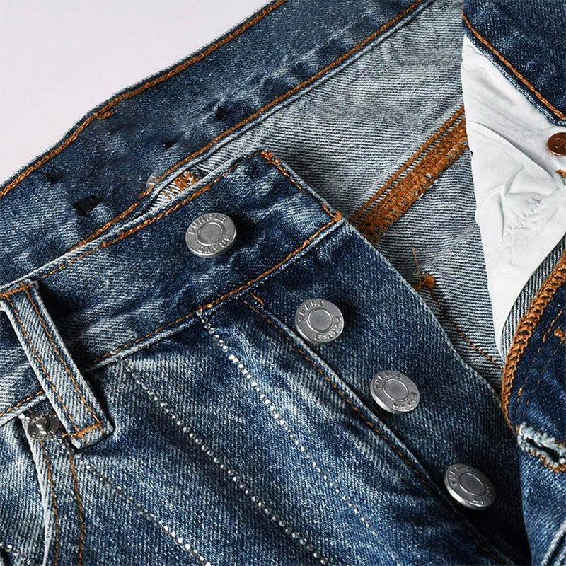 purple brand jeans Rhinestones #9138