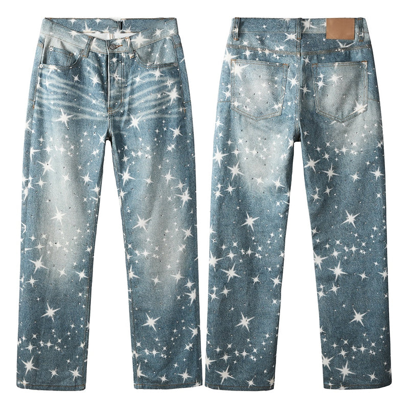 purple brand jeans Rhinestones #9141