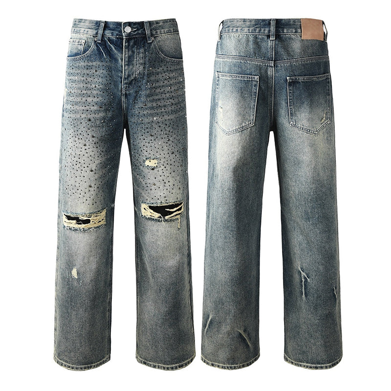 purple brand jeans Rhinestones #9131