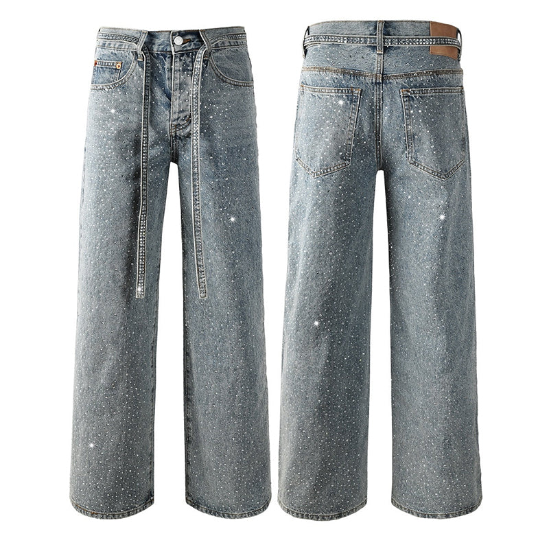 purple brand jeans Rhinestones #9129