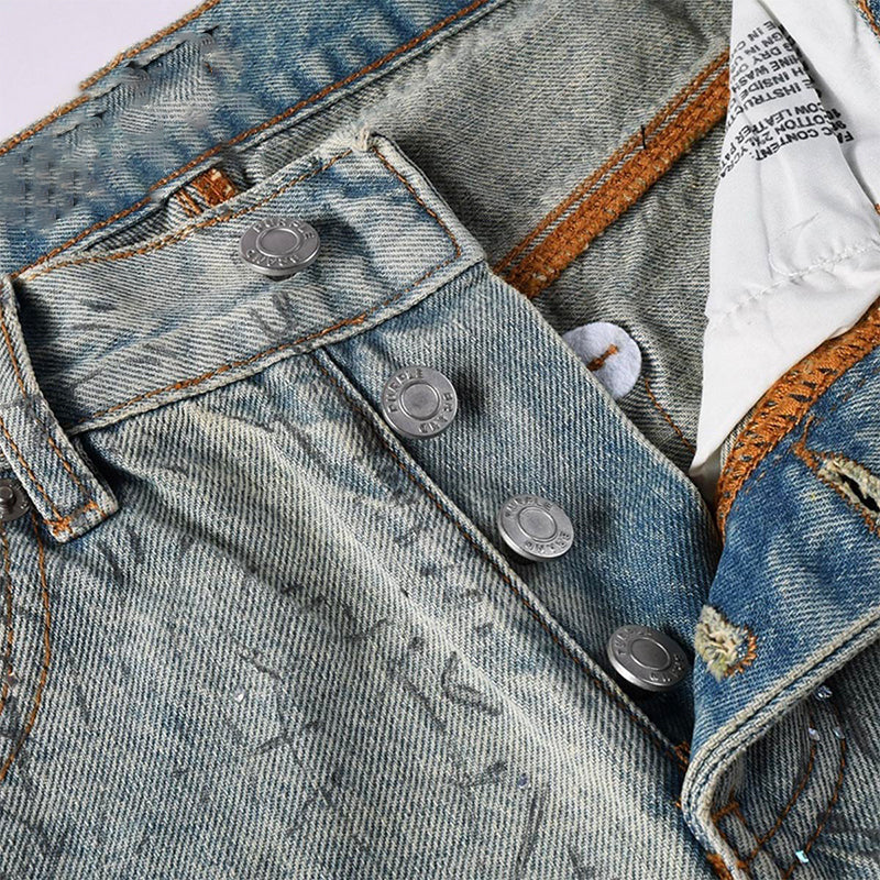 purple brand jeans Rhinestones #107