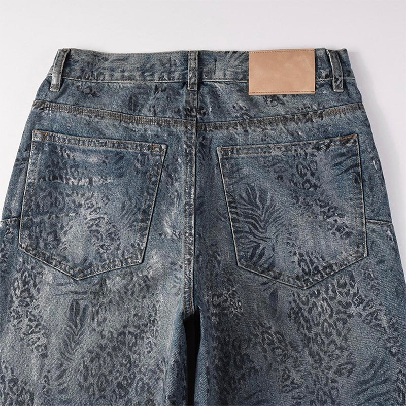 purple brand jeans Rhinestones #100