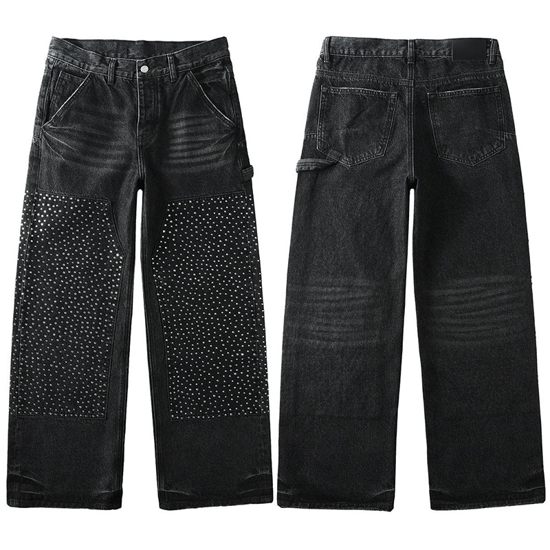 purple brand jeans Rhinestones #104