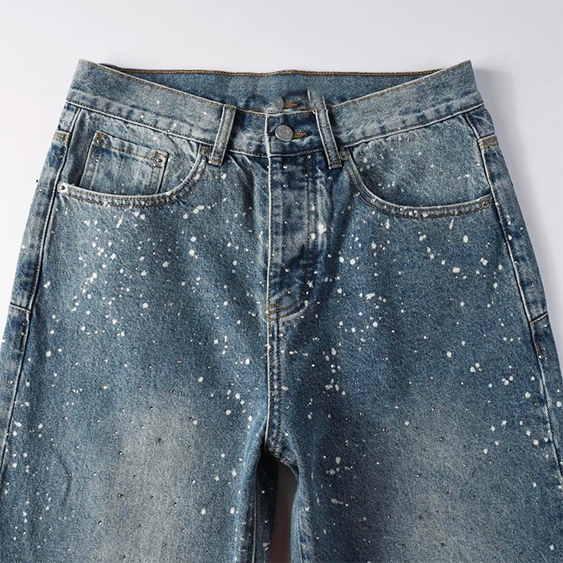 purple brand jeans Rhinestones #9126