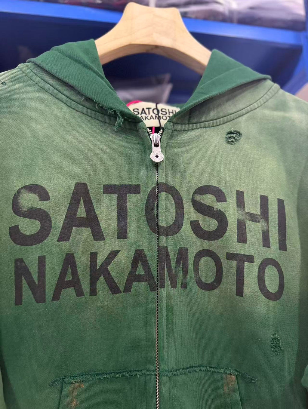 Satoshi Nakamoto hoodie High-quality heavyweight streetwear with a vintage, distressed aesthetic.
