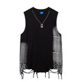 Unisex vintage camisole Stylish, textured black gradient spray-paint finish